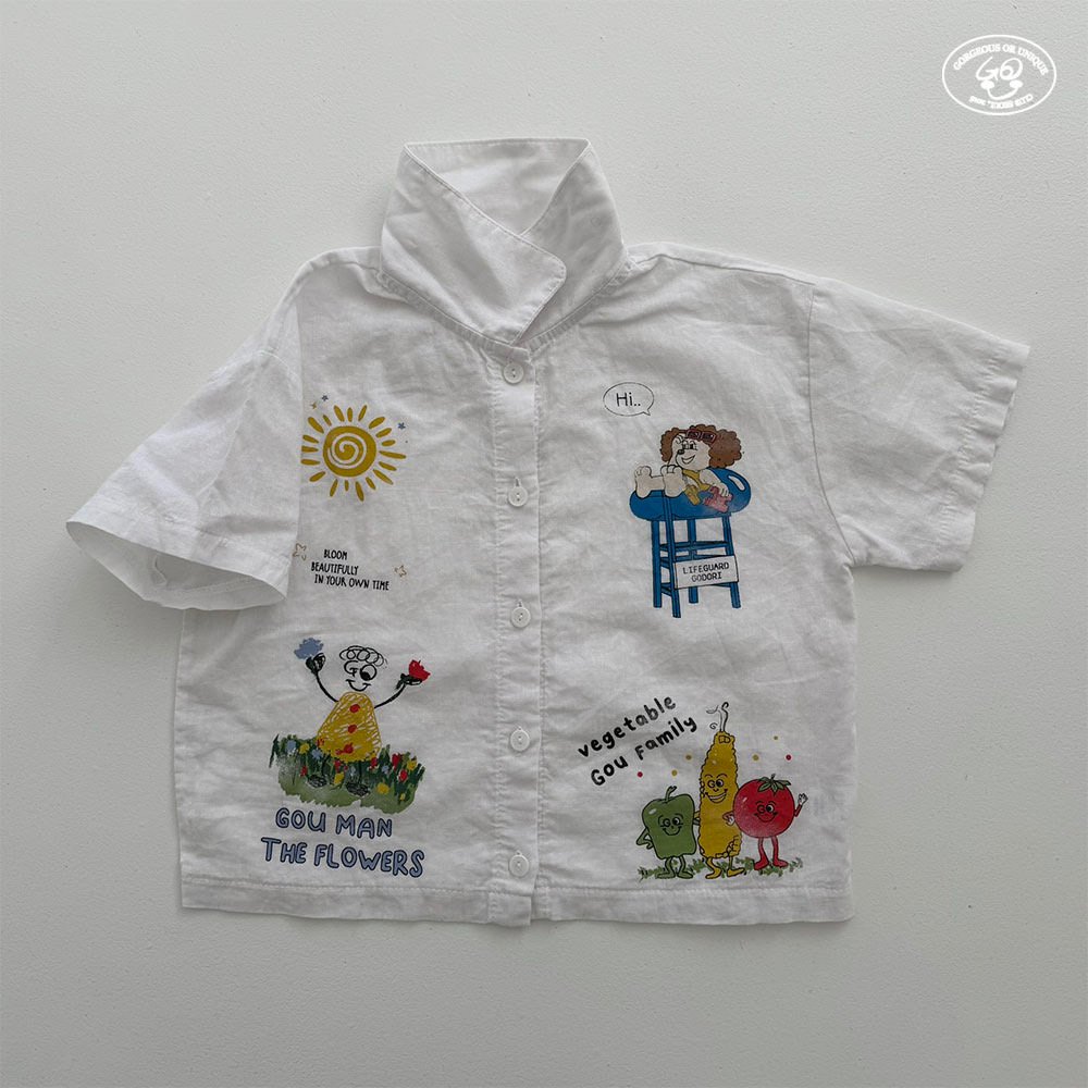 041651翻領塗鴉上衣 041651翻領塗鴉上衣