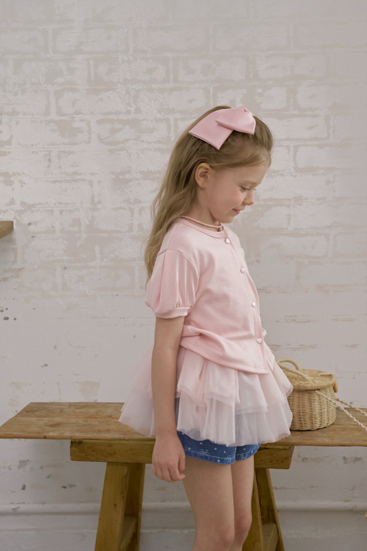 042205蝴蝶結牛仔短褲