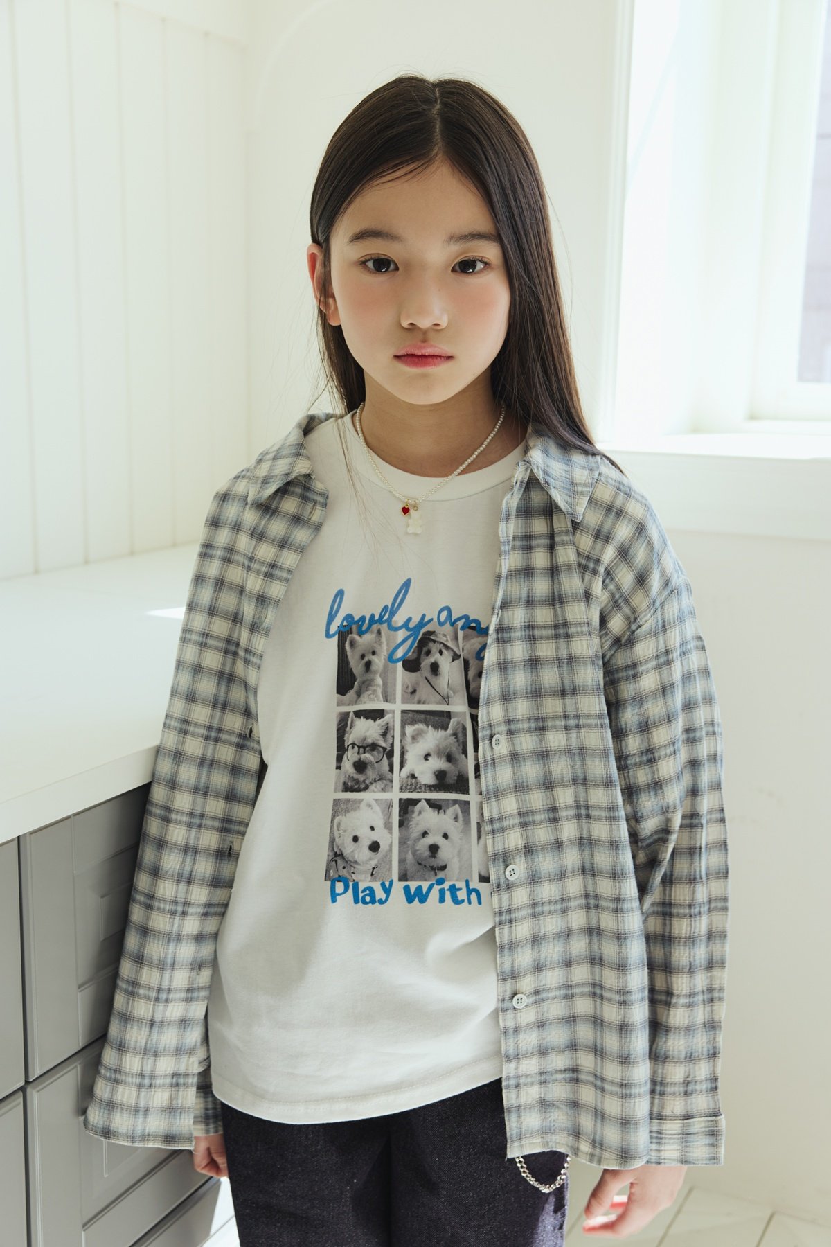 032429翻領格子外套A