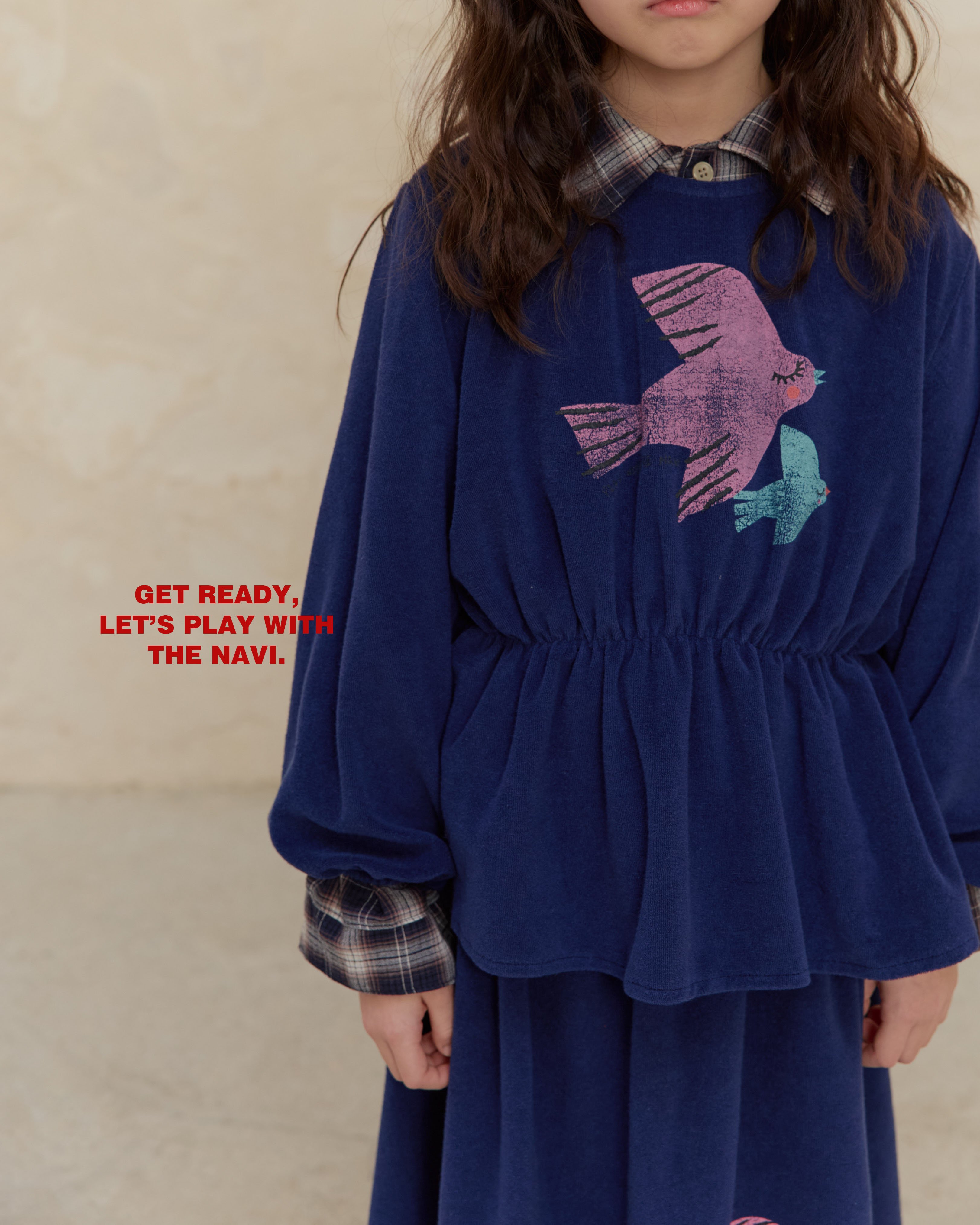 30035手繪小鳥上衣(兩色)