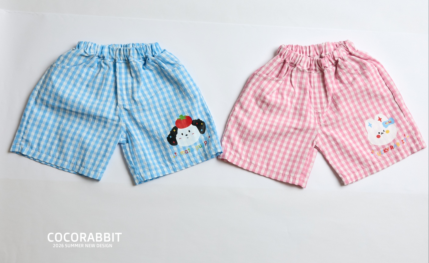 041382格子動物短褲(兩色)