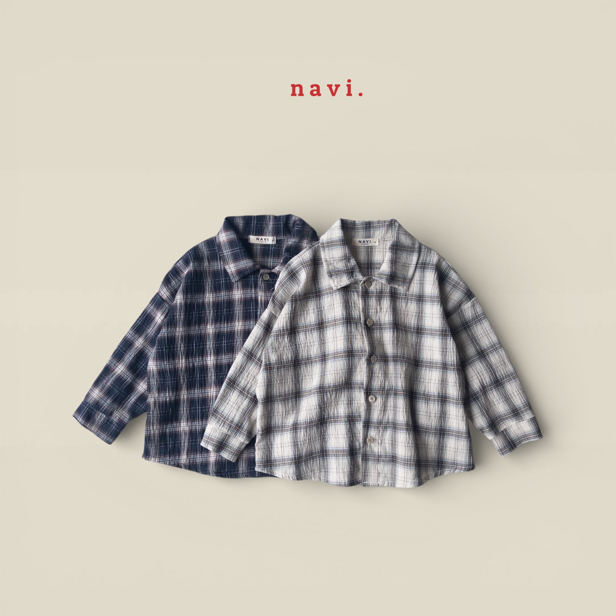 30027翻領格子上衣(兩色)