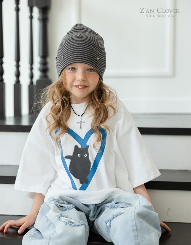 032501愛心貓咪上衣(兩色)