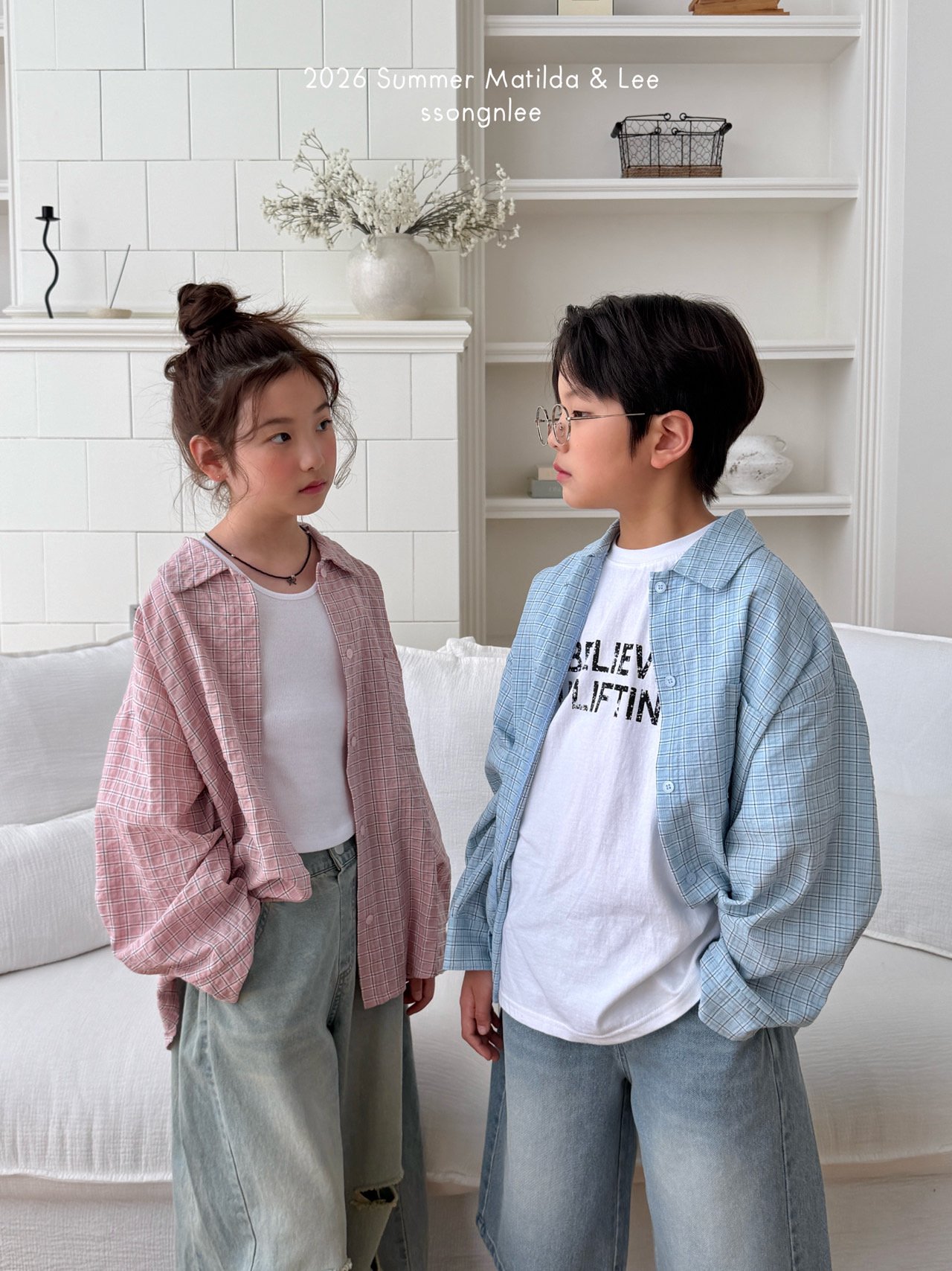 042815翻領格子上衣(三色)