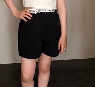 052716腰部英文短褲(兩色) 052716腰部英文短褲(兩色)