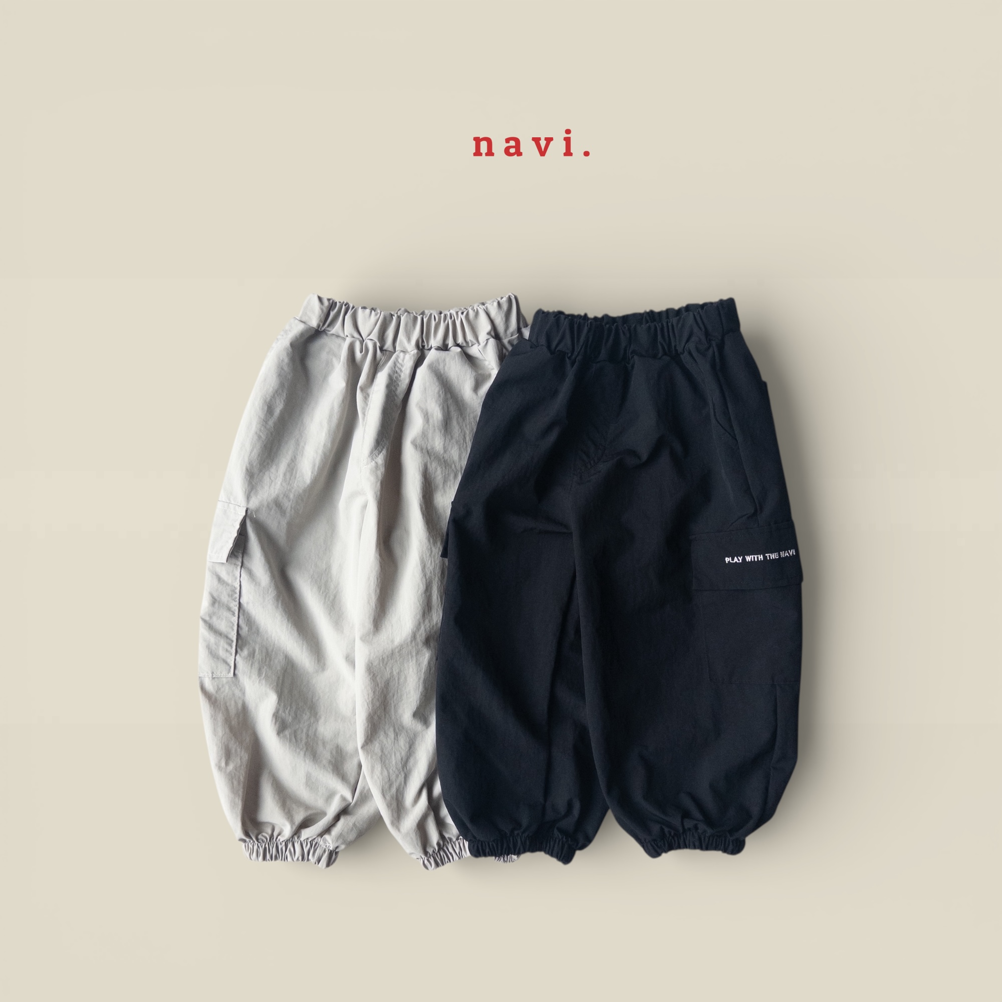 30026英文束口褲(兩色)