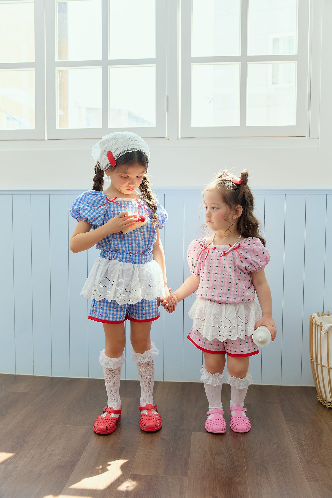 041430愛心格子套裝(兩色)