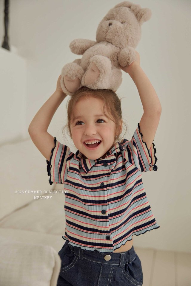 040104翻領條紋上衣(兩色)