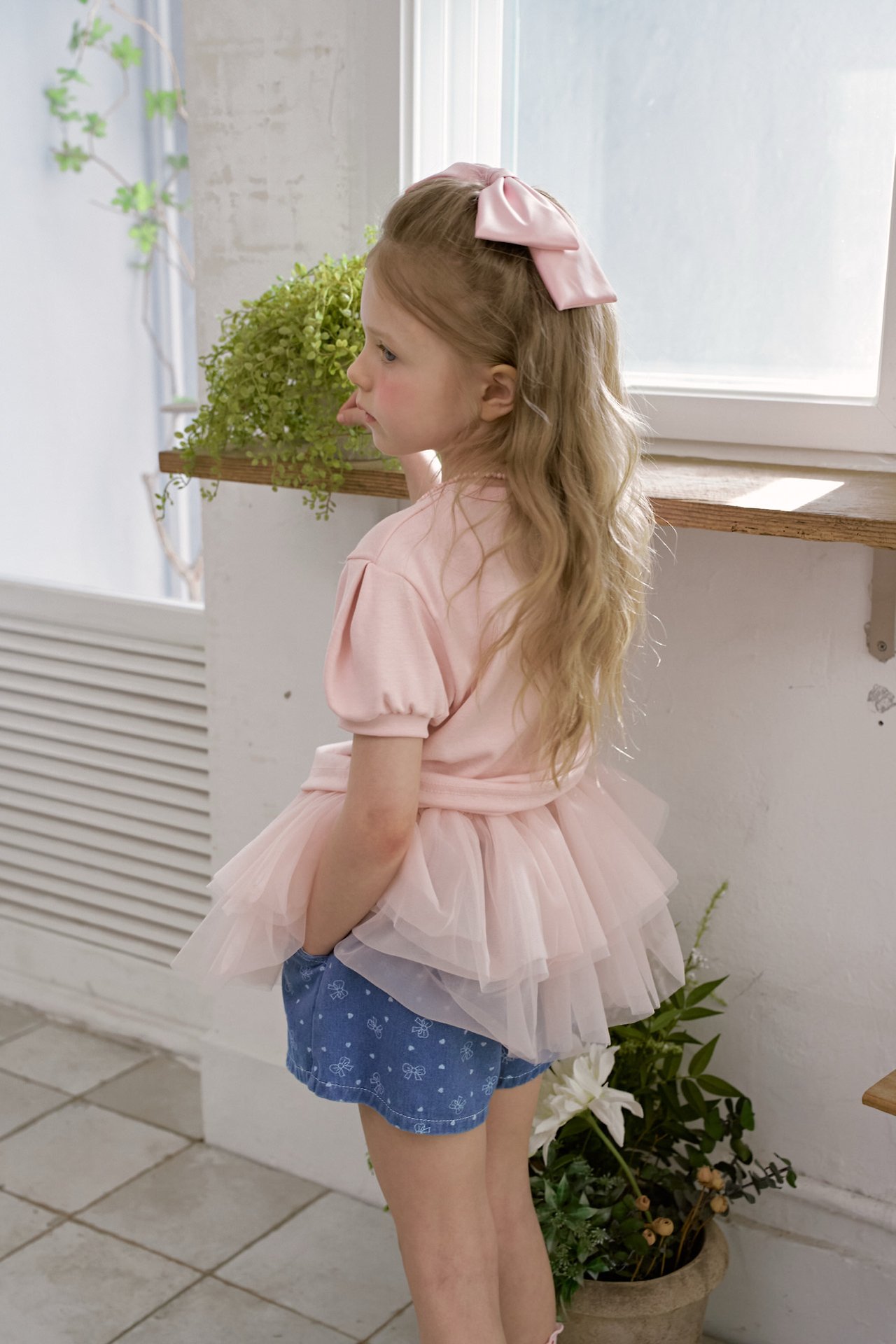 042205蝴蝶結牛仔短褲