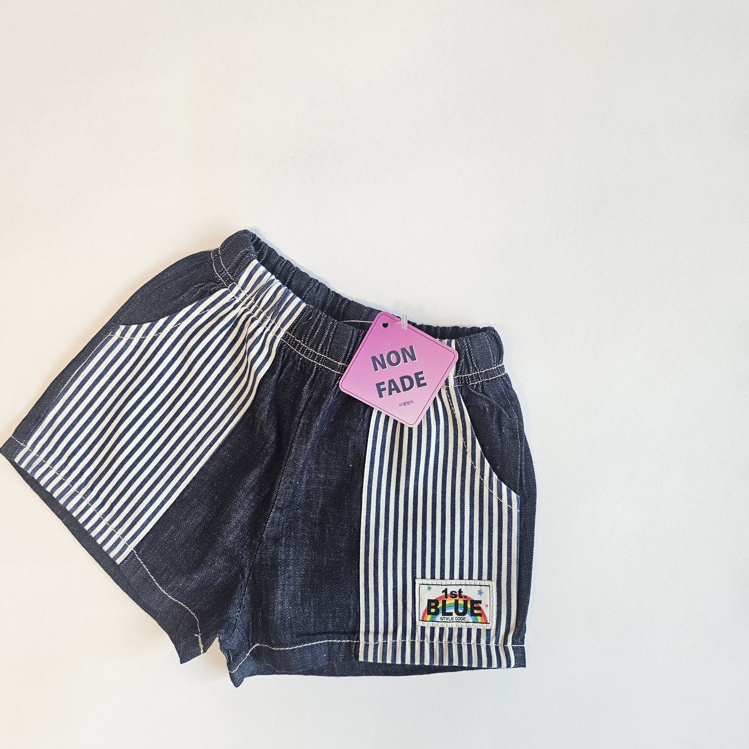 031738彩虹牛仔短褲