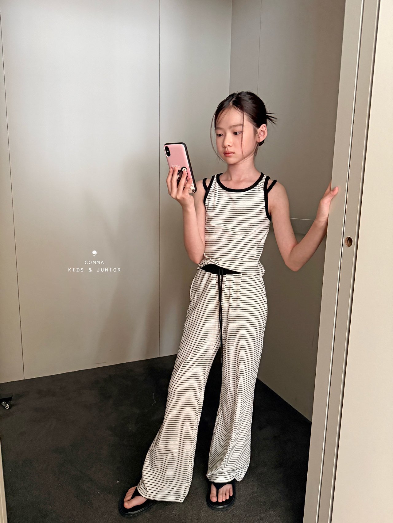 052719綁帶條紋褲B