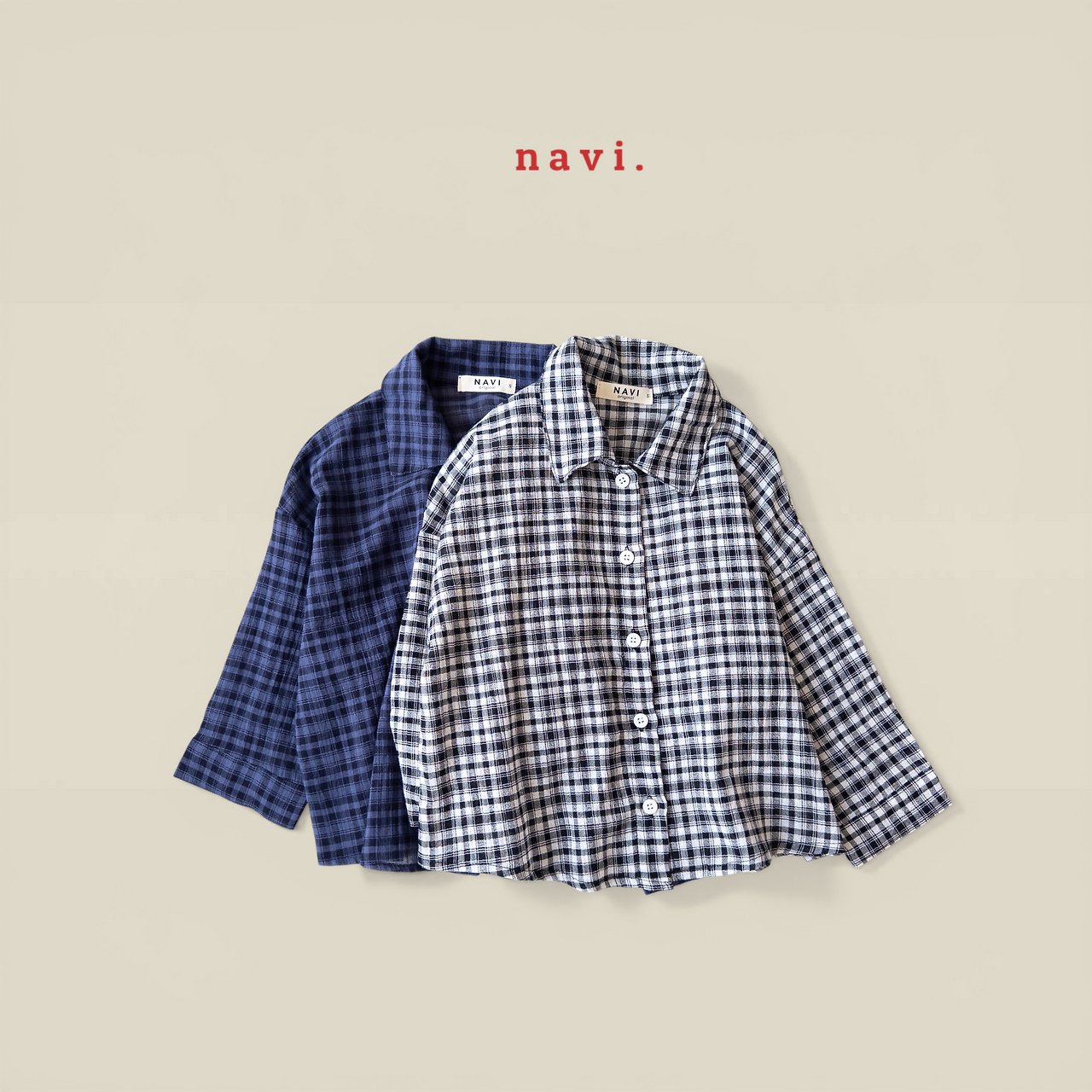 041506翻領格子上衣(兩色)