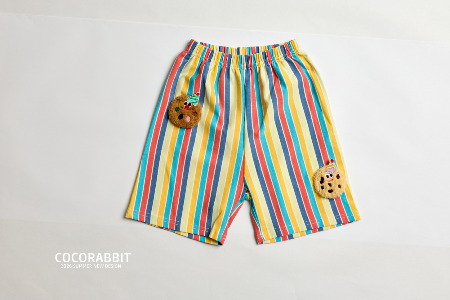 041381彩色直紋短褲