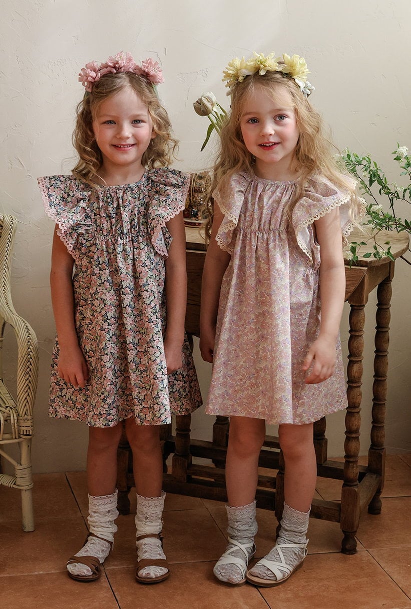 032330花花連身裙(兩色)