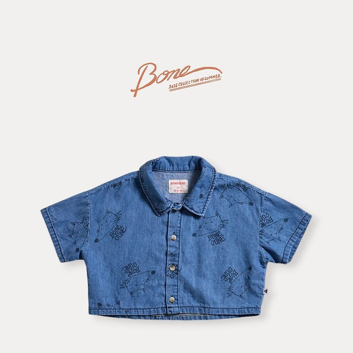 041753翻領狐狸牛仔上衣