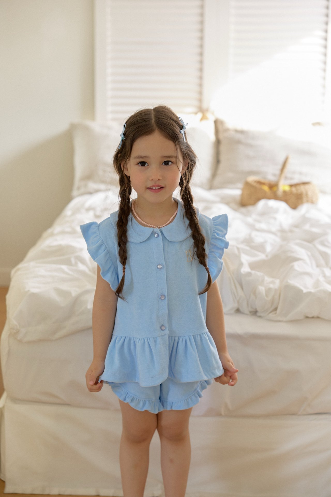 042219翻領荷葉套裝(兩色)