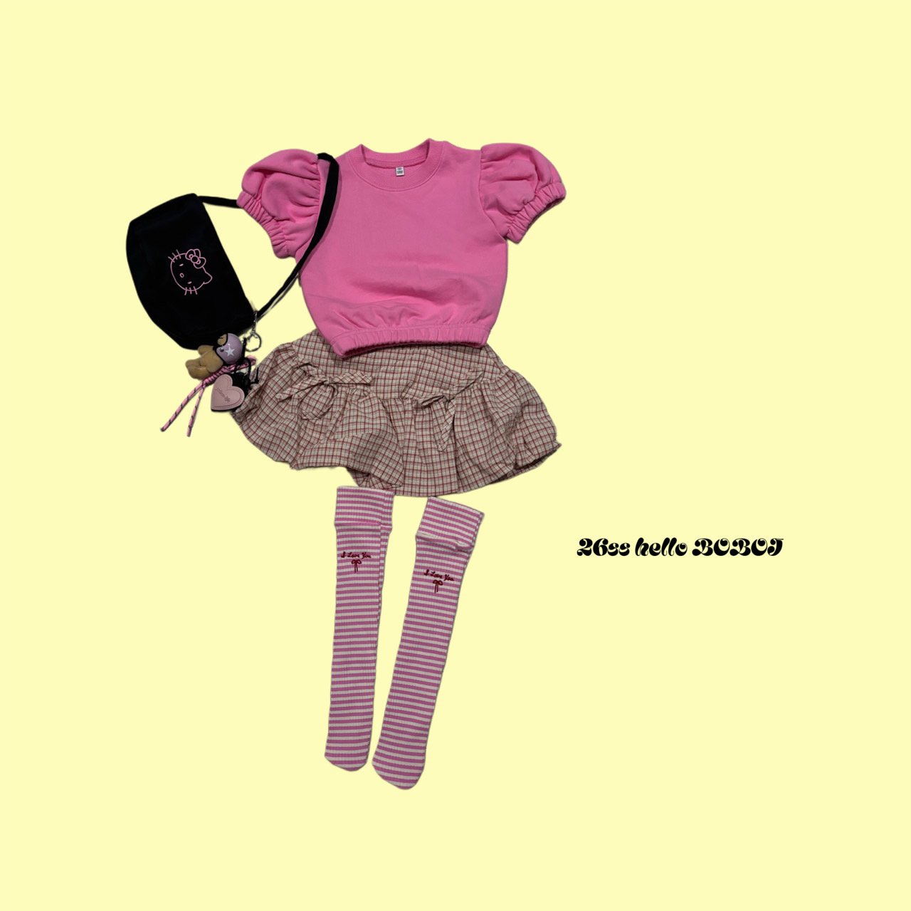 53016格子泡泡裙(兩色)