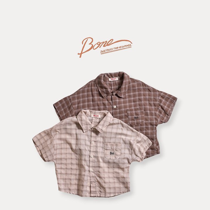 041730翻領格子上衣(兩色)