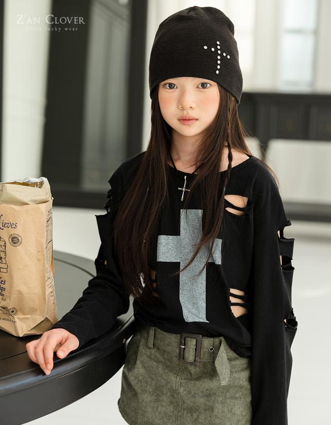 032527割破十字架上衣(兩色)