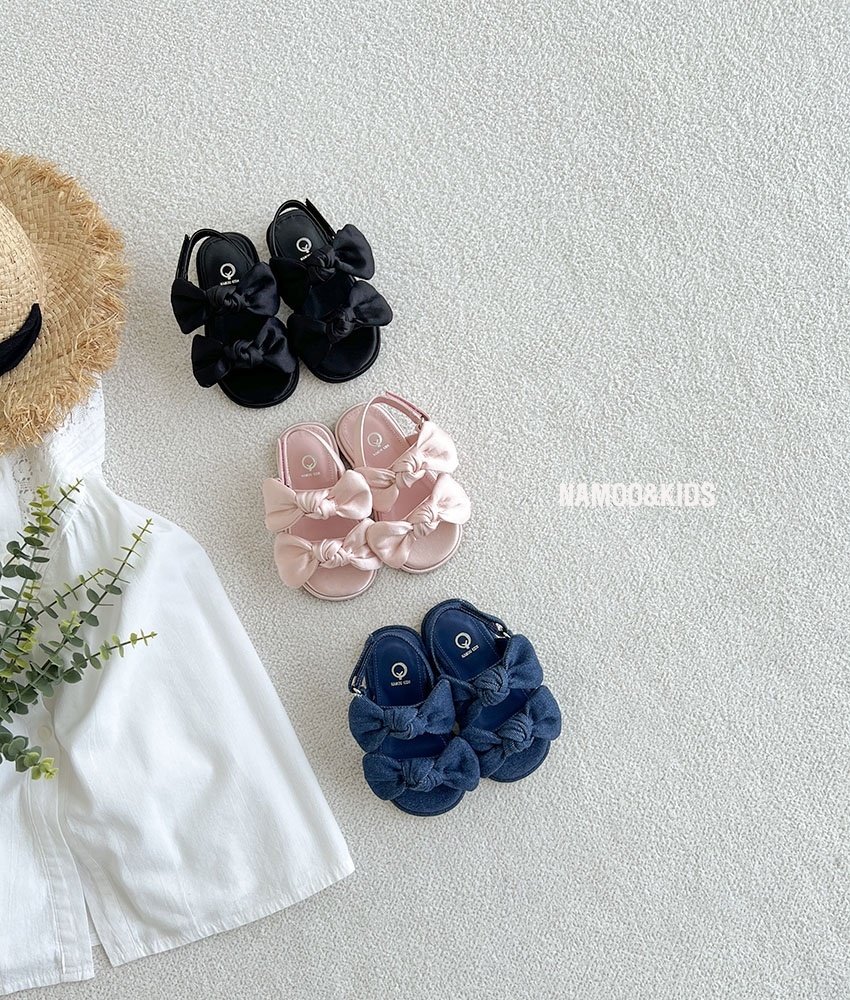 042408蝴蝶結涼鞋(三色)