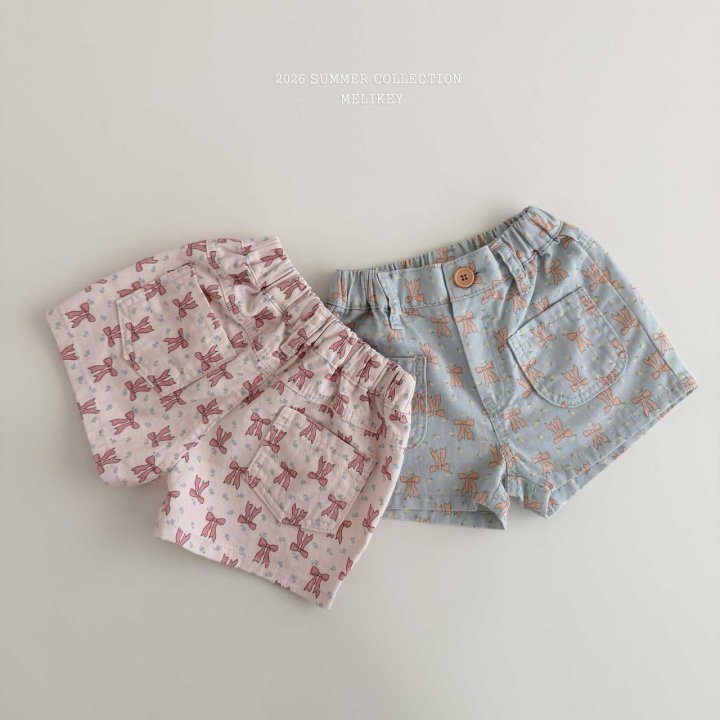 040111蝴蝶結短褲(兩色)