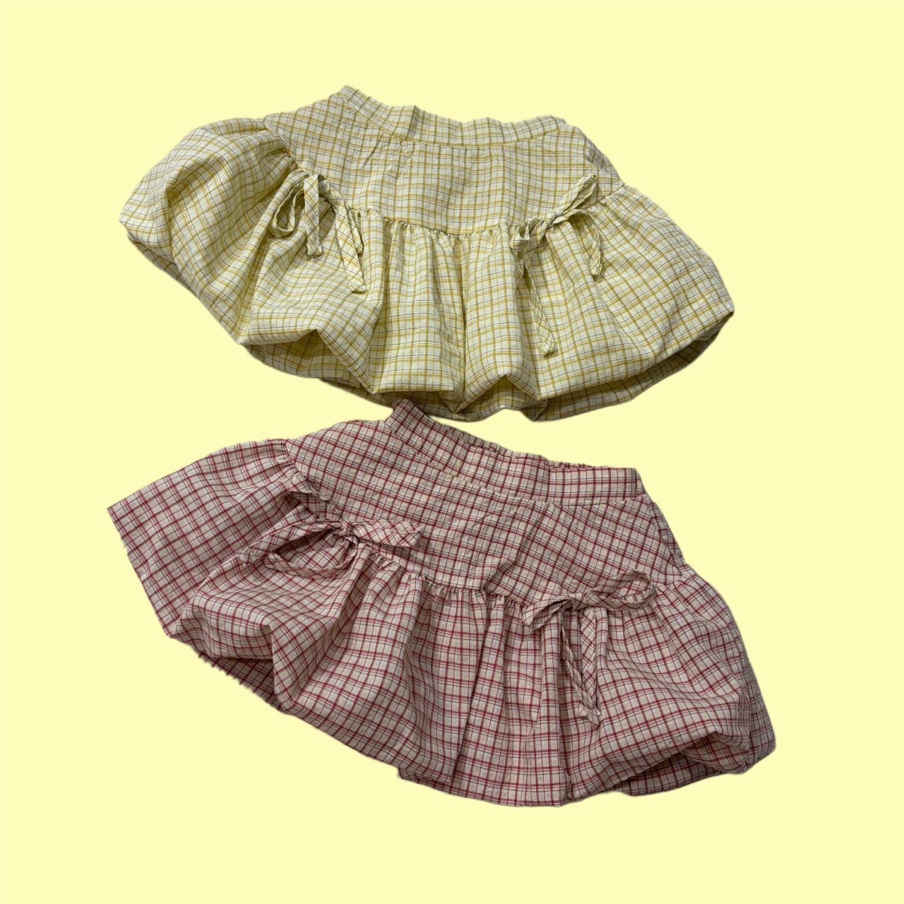 53016格子泡泡裙(兩色)