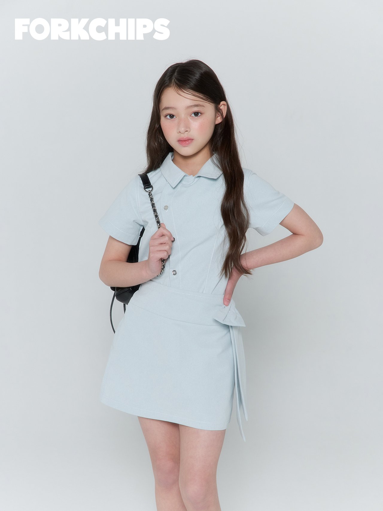 042048翻領牛仔上衣(兩色)