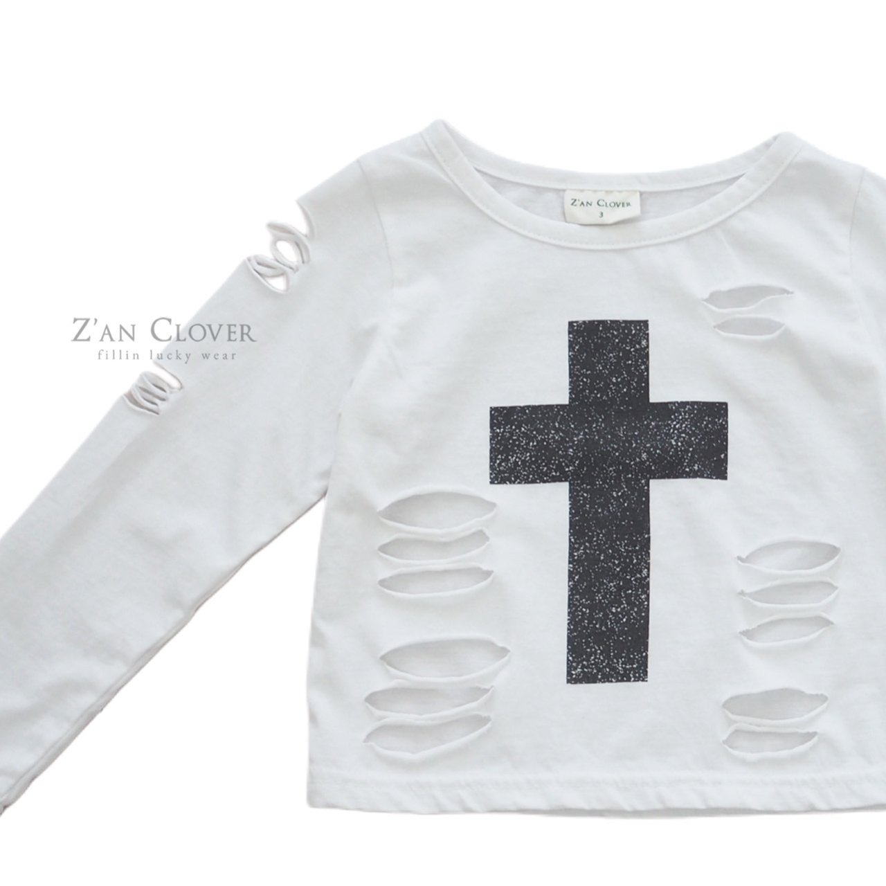 032527割破十字架上衣(兩色)