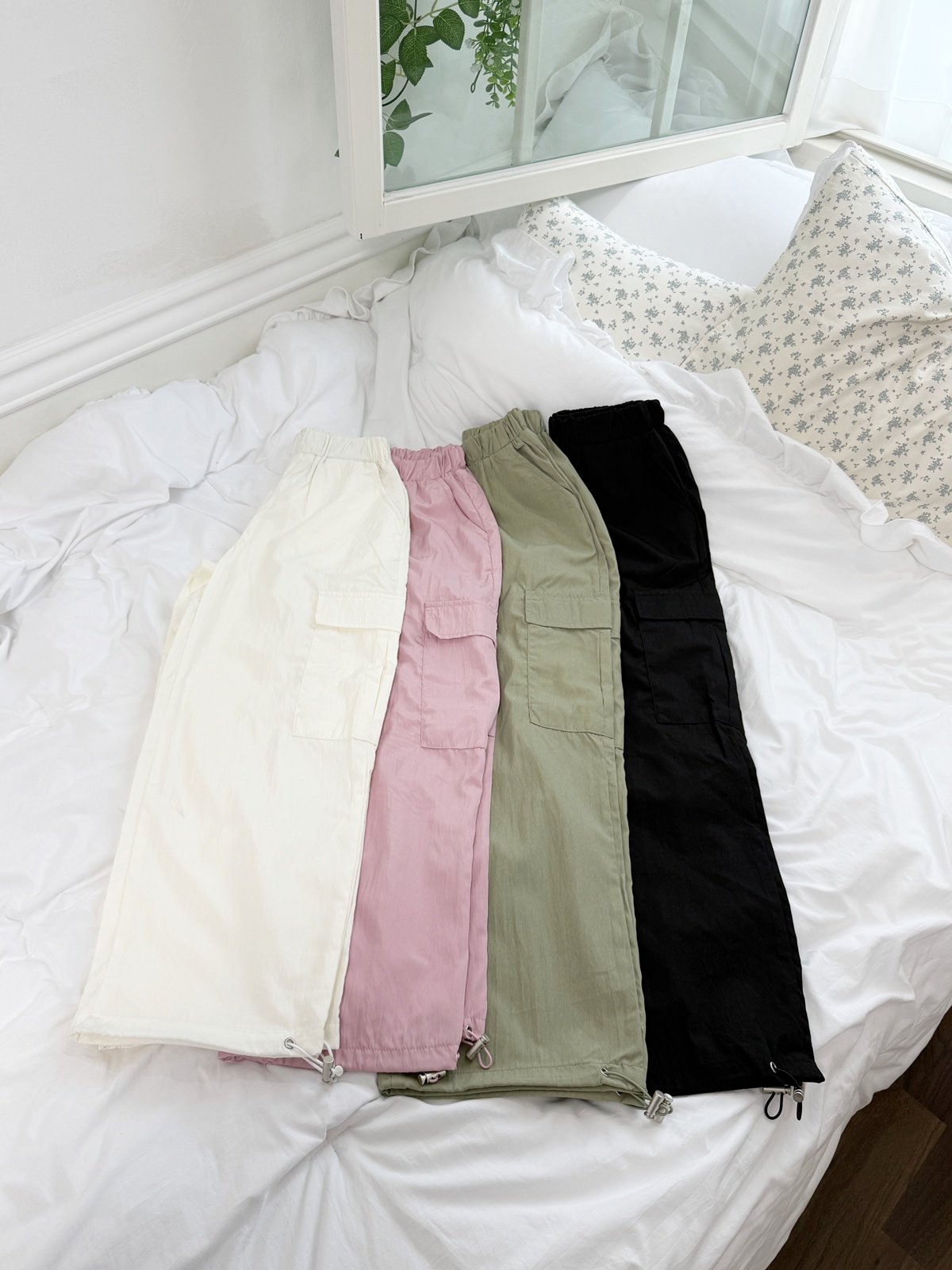 032417口袋抽繩褲(四色)