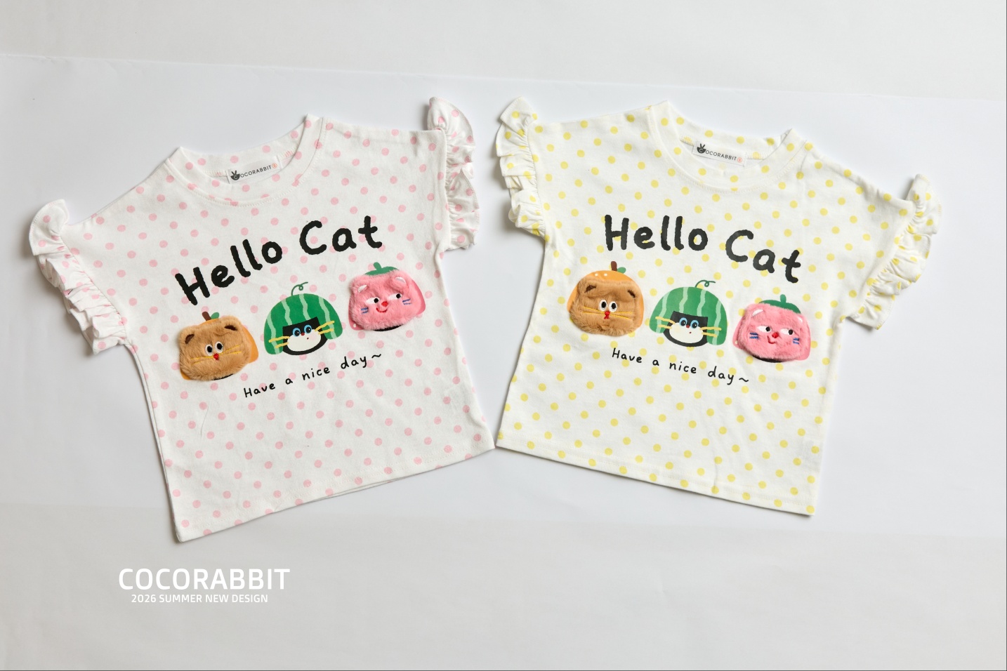 041303點點花邊袖上衣(兩色)