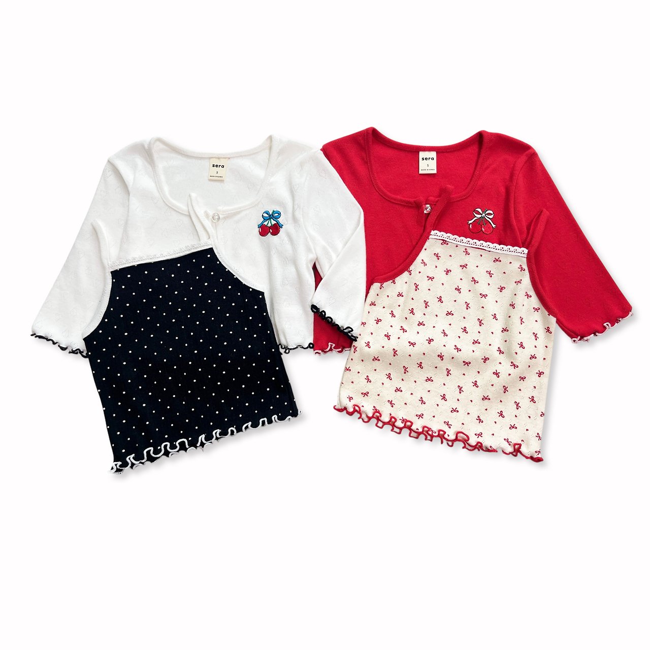 041405櫻桃外套背心組(兩色)