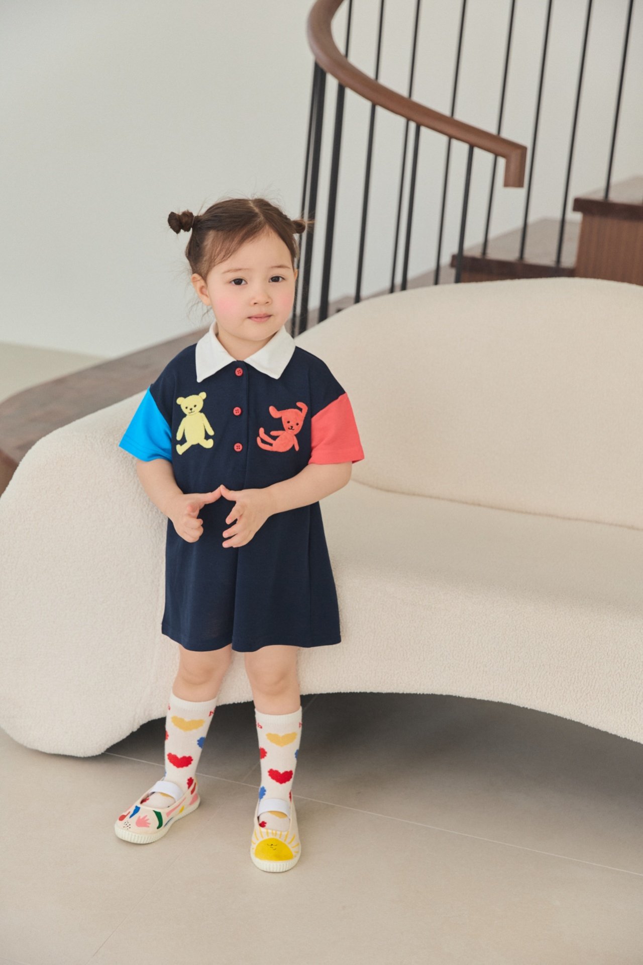 040817翻領動物連身裙