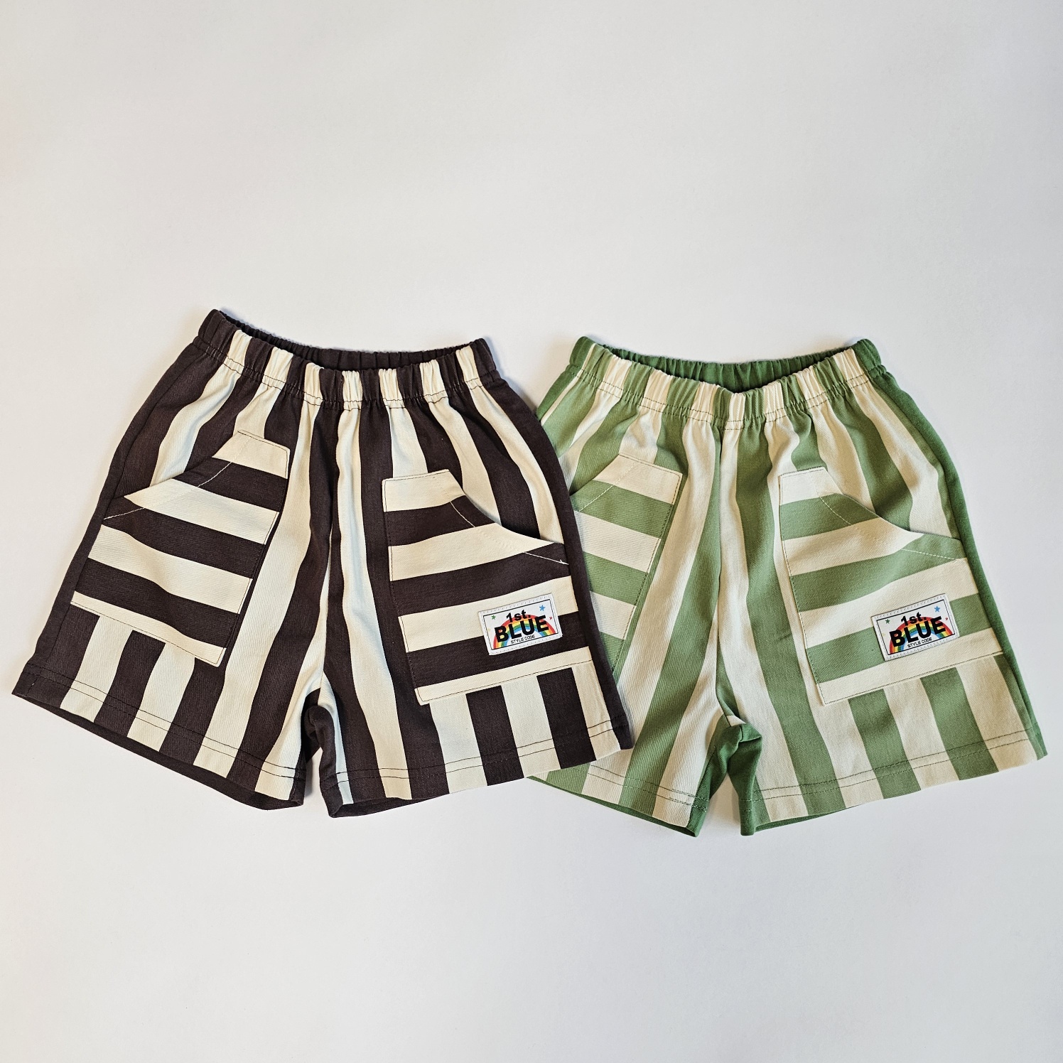 031732直紋條紋短褲(兩色)