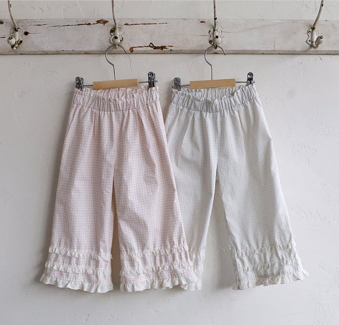 032339格子花邊褲(兩色)