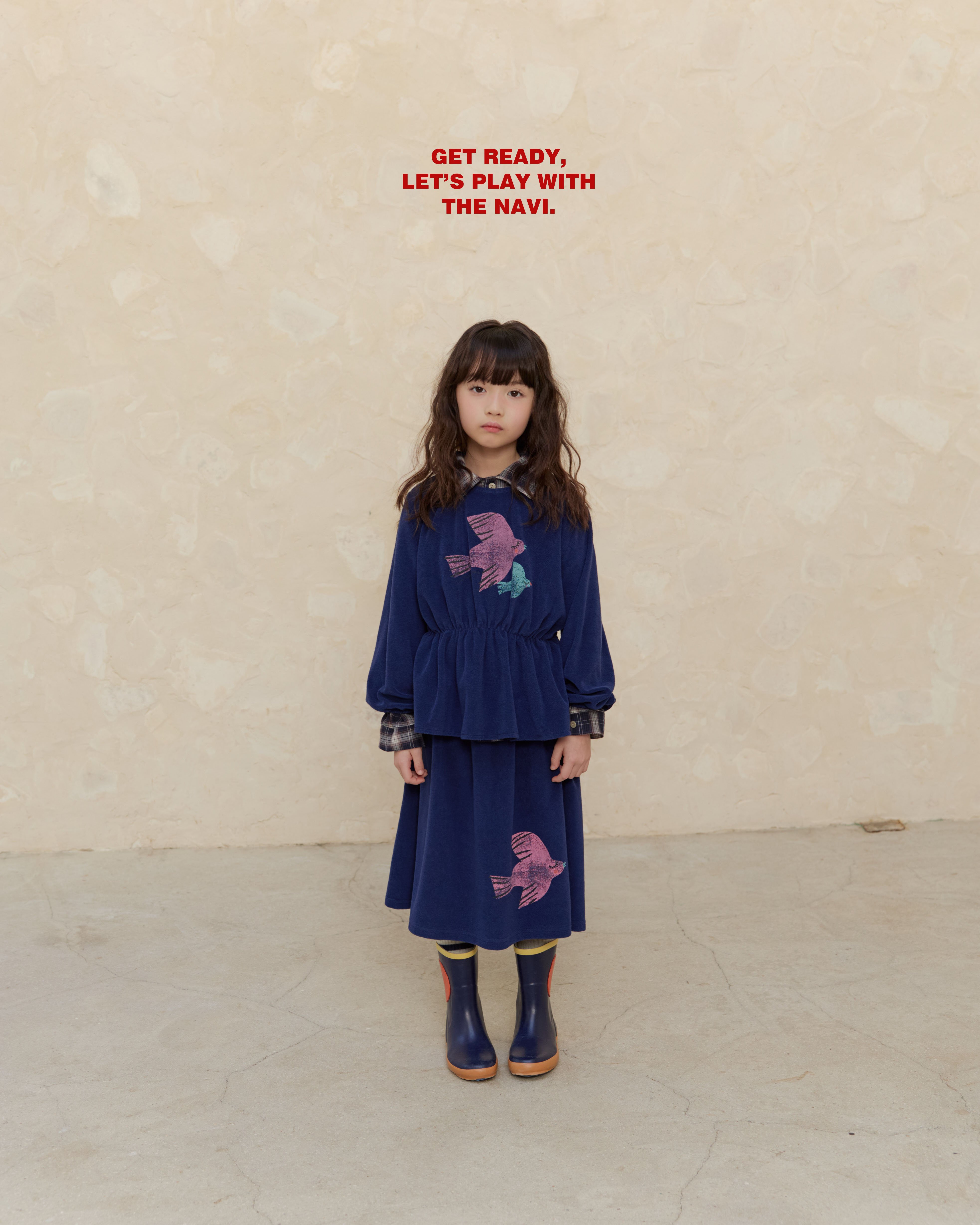 30036手繪小鳥裙(兩色)