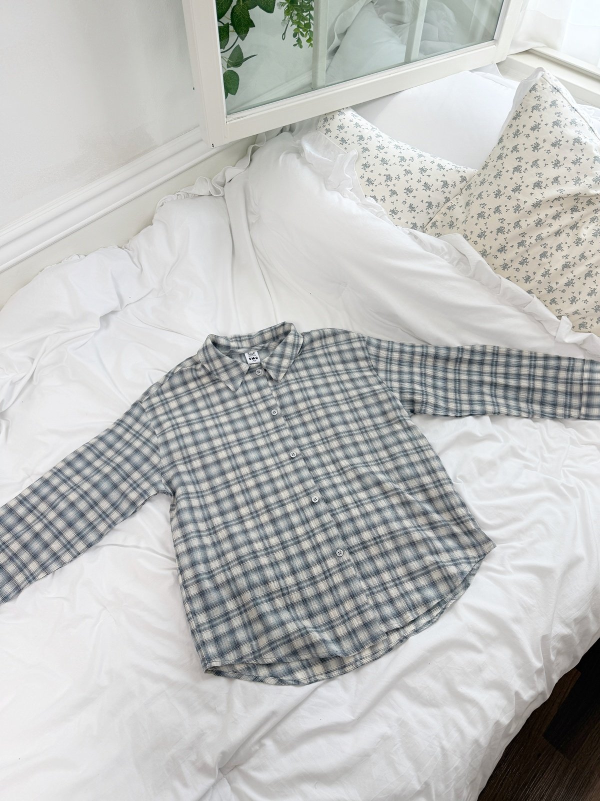 032429翻領格子外套A