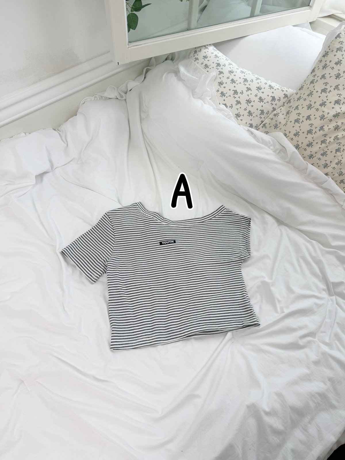 032407英文條紋上衣(兩色)