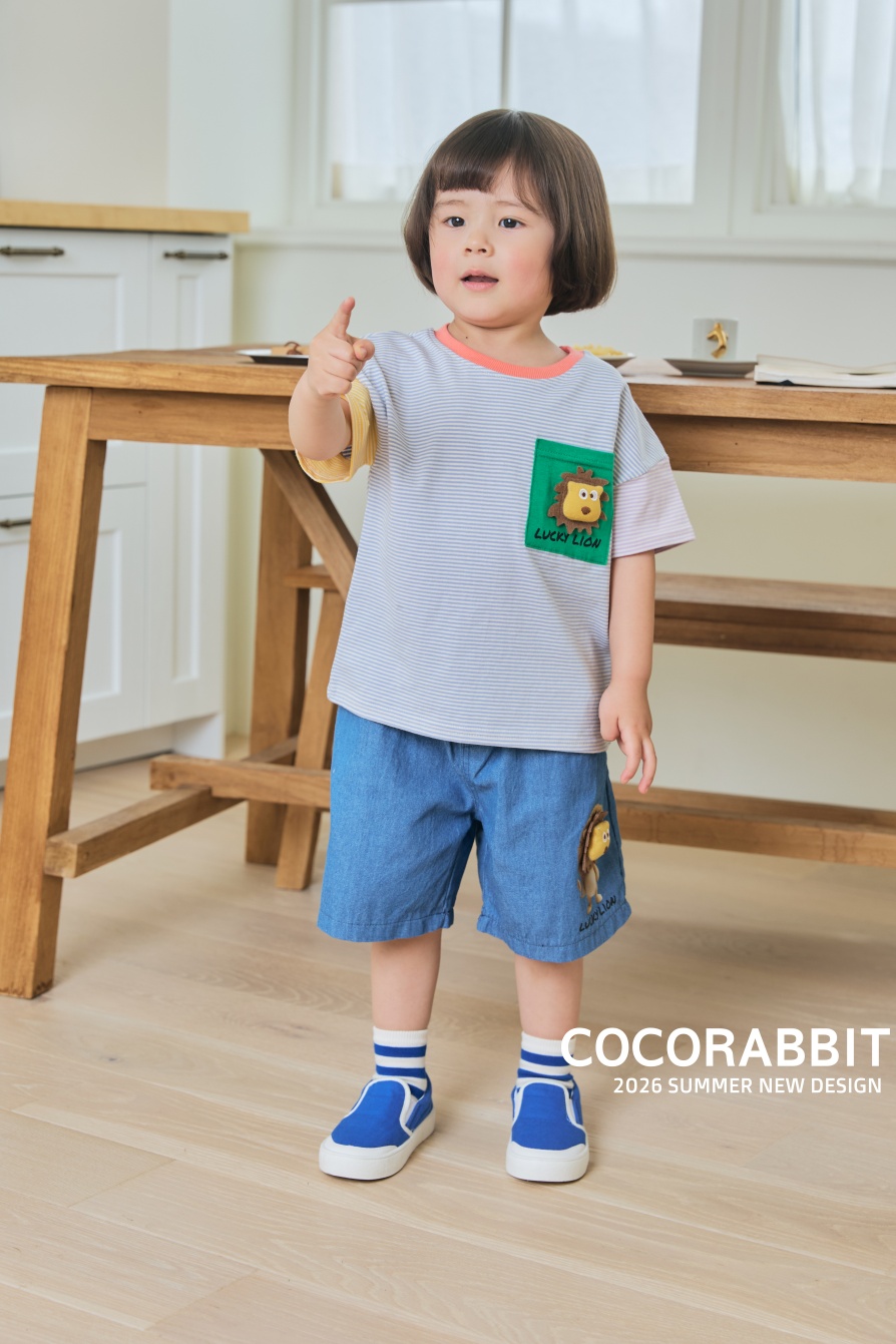 041366獅子牛仔短褲