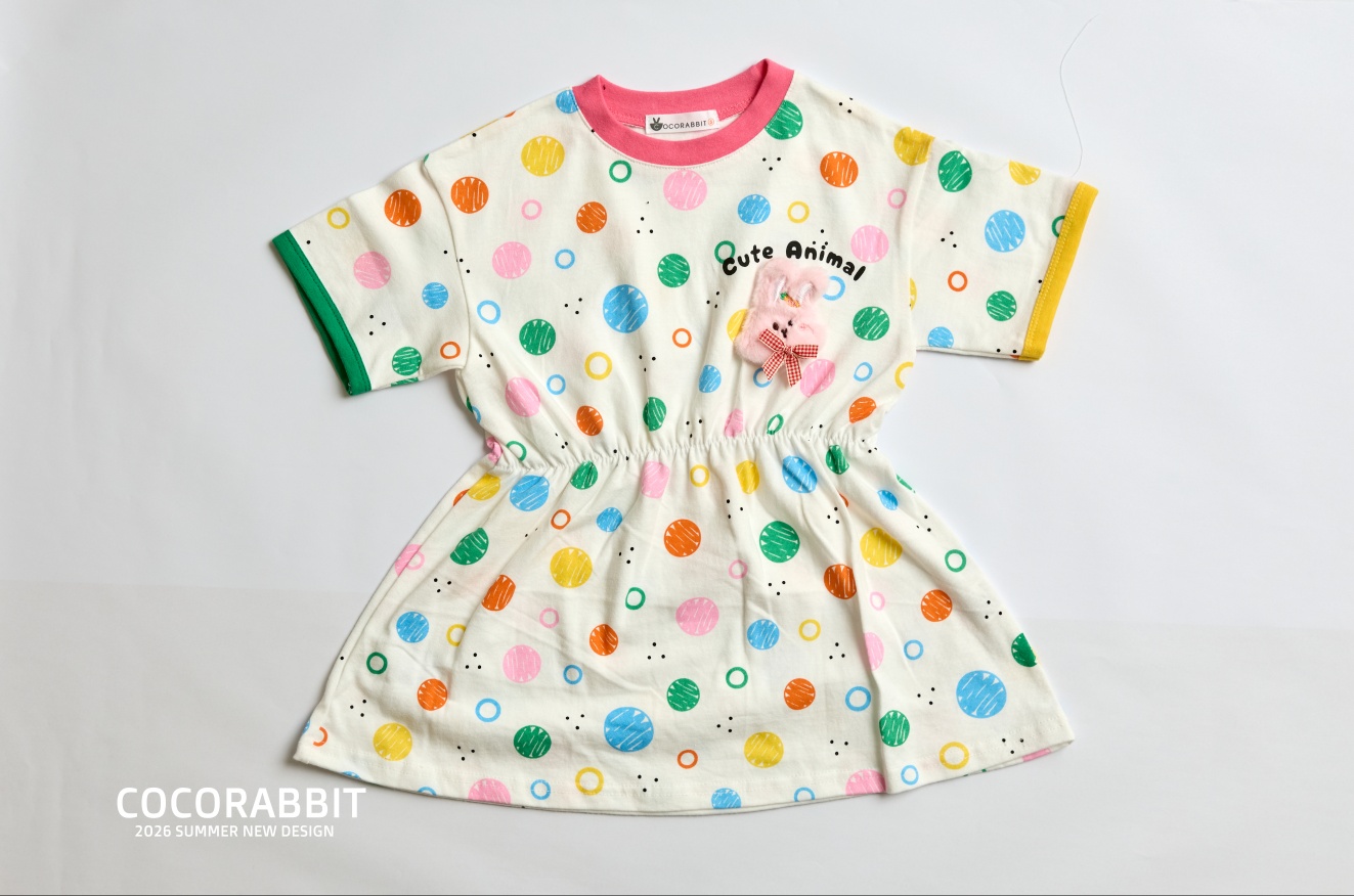 041361彩色圈圈連身裙