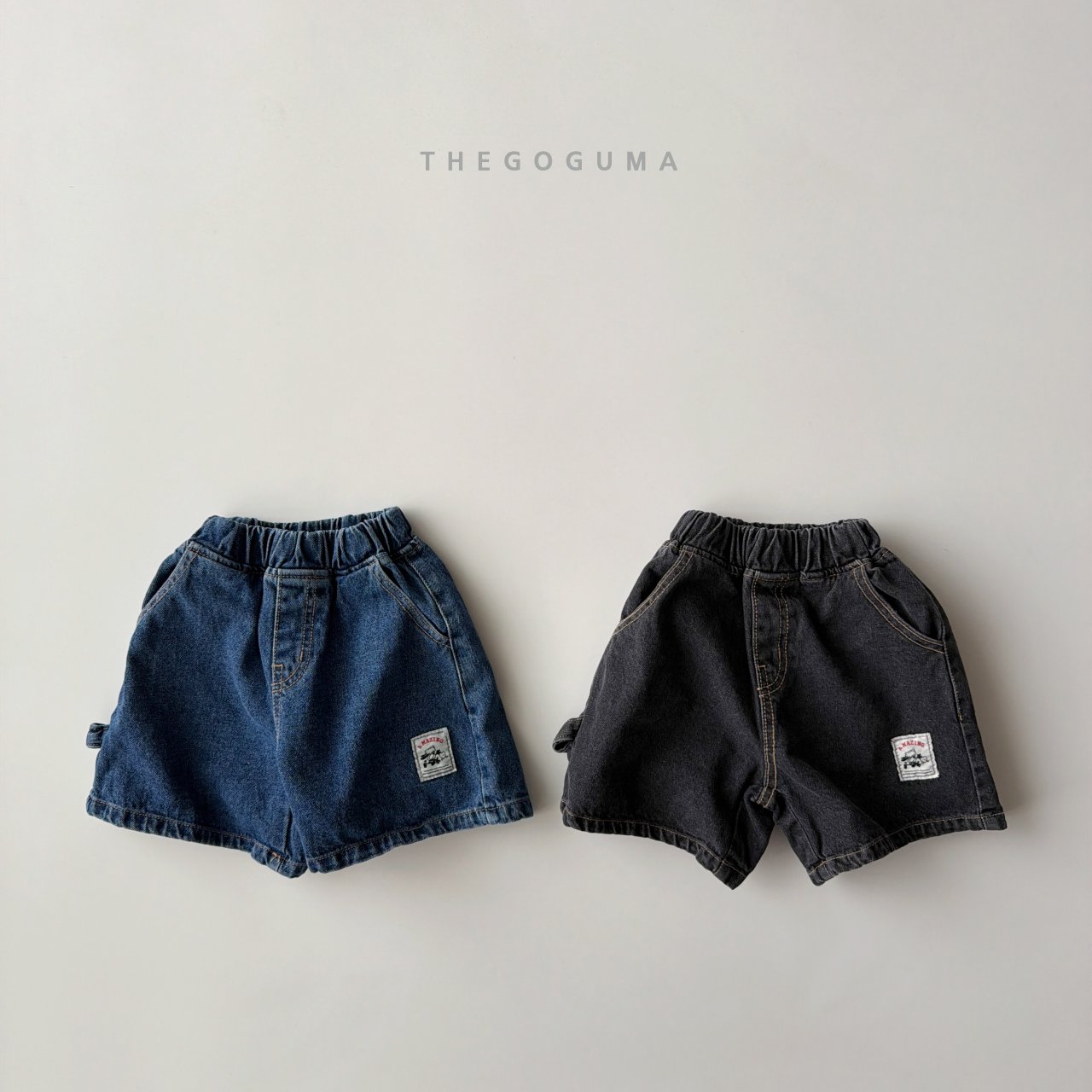 031909前面標籤牛仔短褲(兩色)