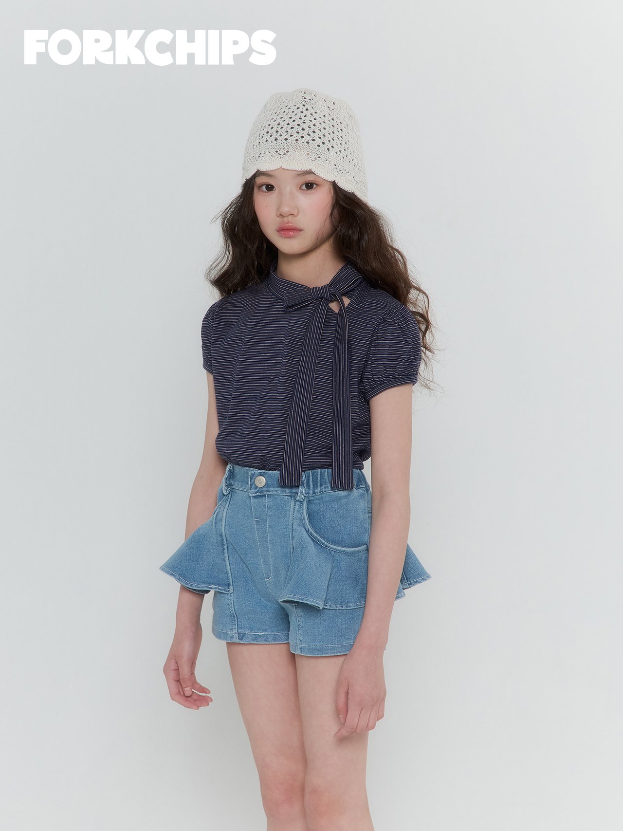 042046條紋綁帶上衣(兩色)