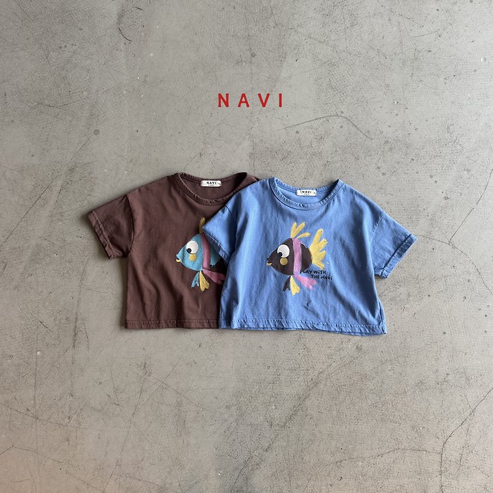 041546彩色魚上衣(兩色)