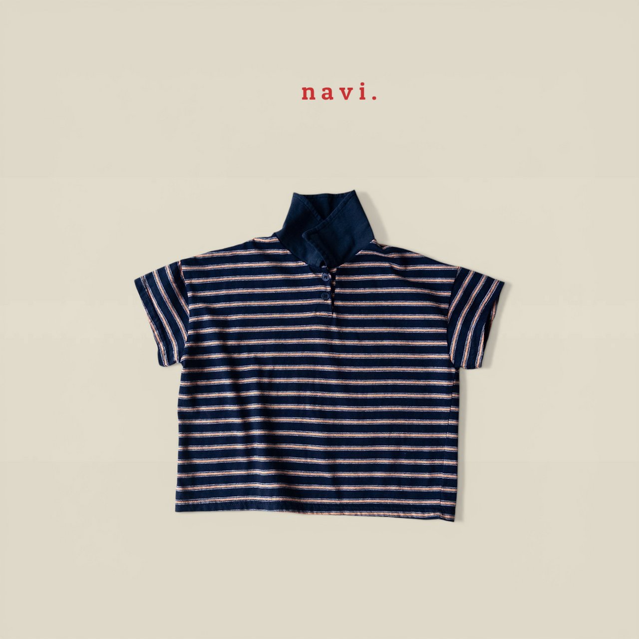 041507翻領條紋上衣(兩色)