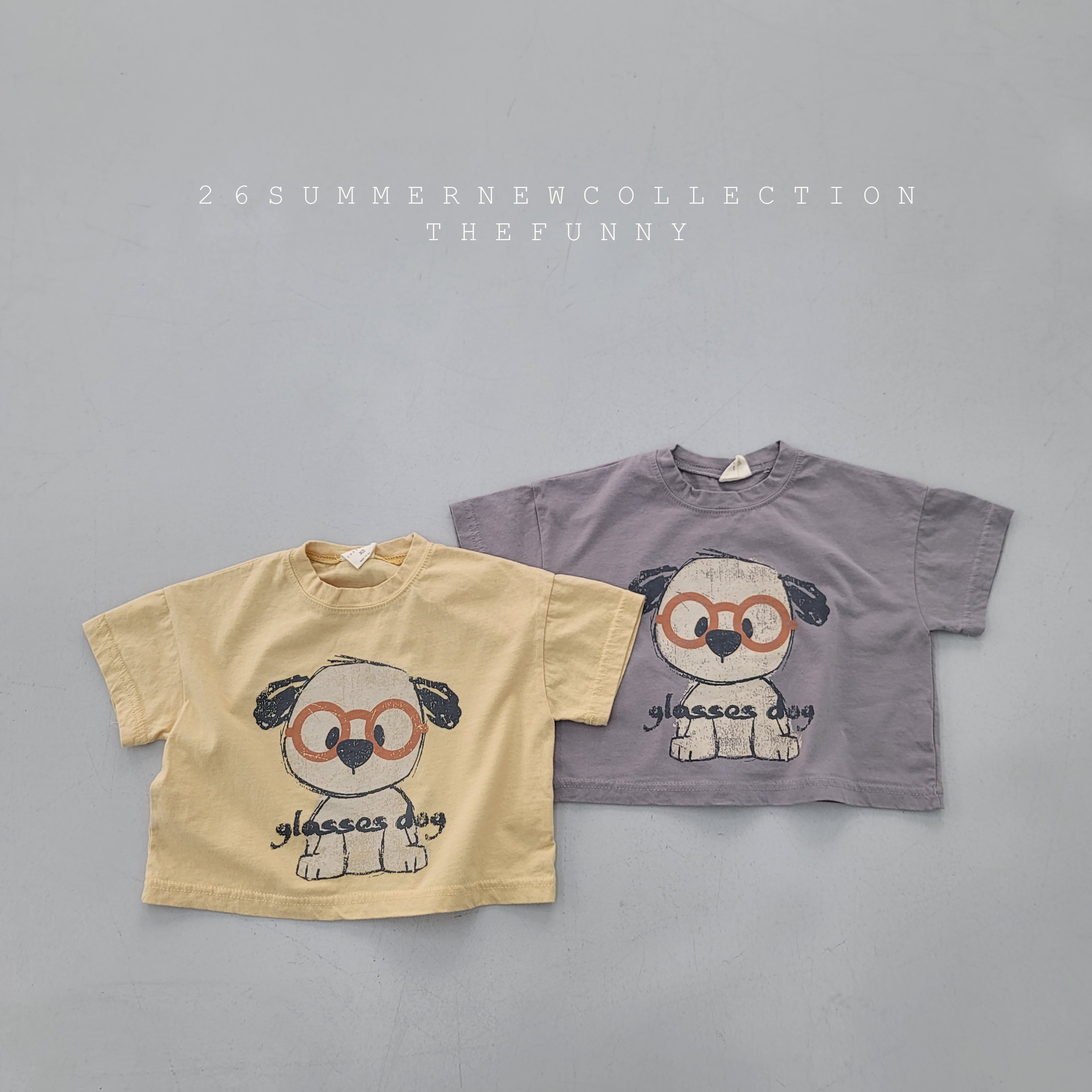 042426眼鏡小狗上衣(兩色)