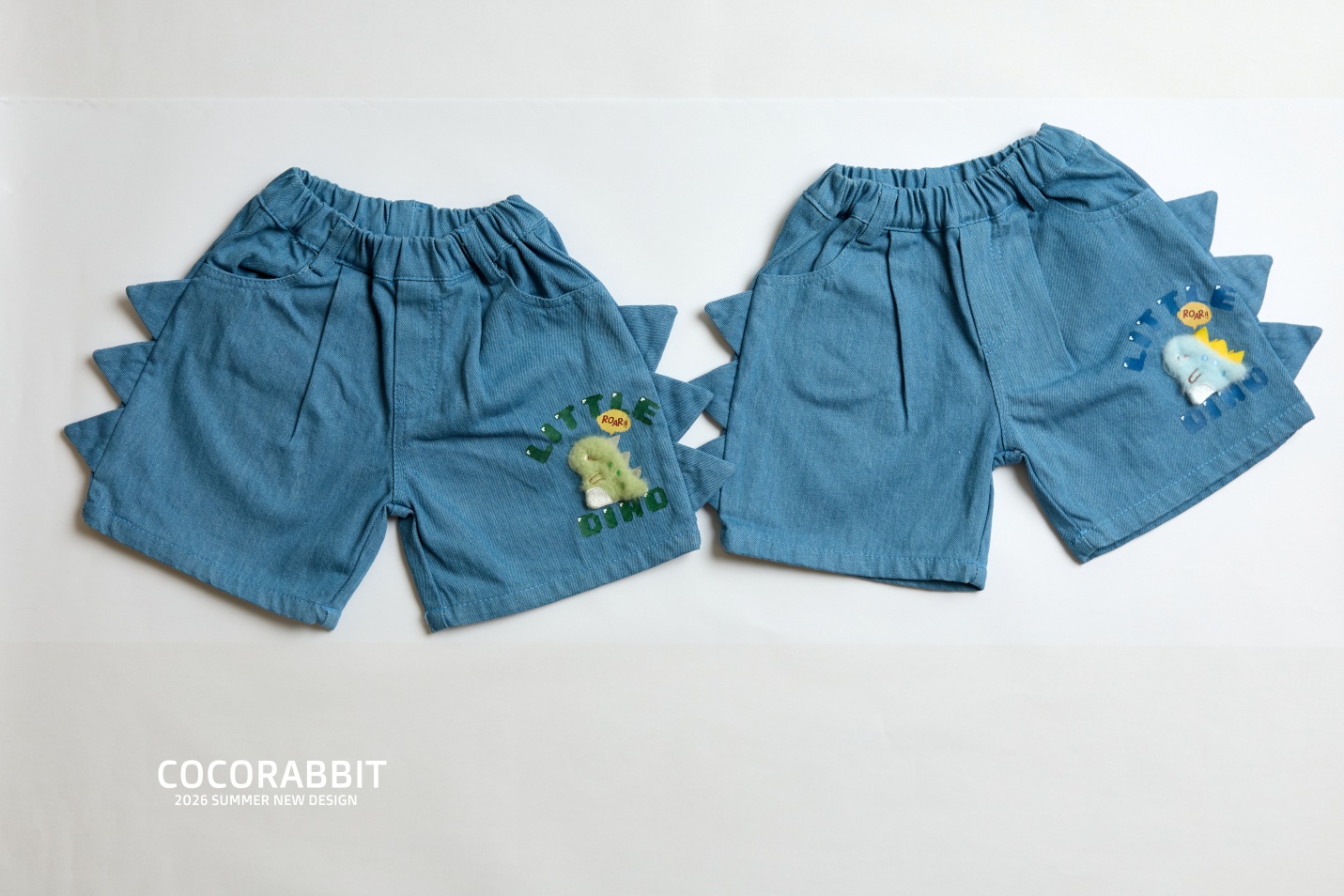 041367恐龍牛仔短褲(兩色)