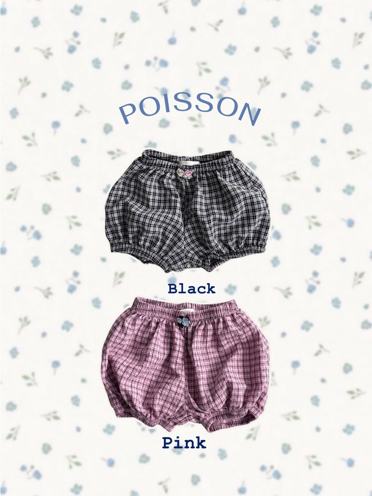 051013格子泡泡短褲(兩色)