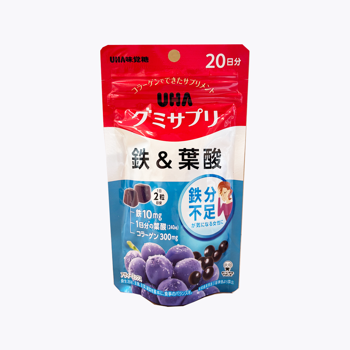 UHA味覺糖補鐵葉酸軟糖(20日)