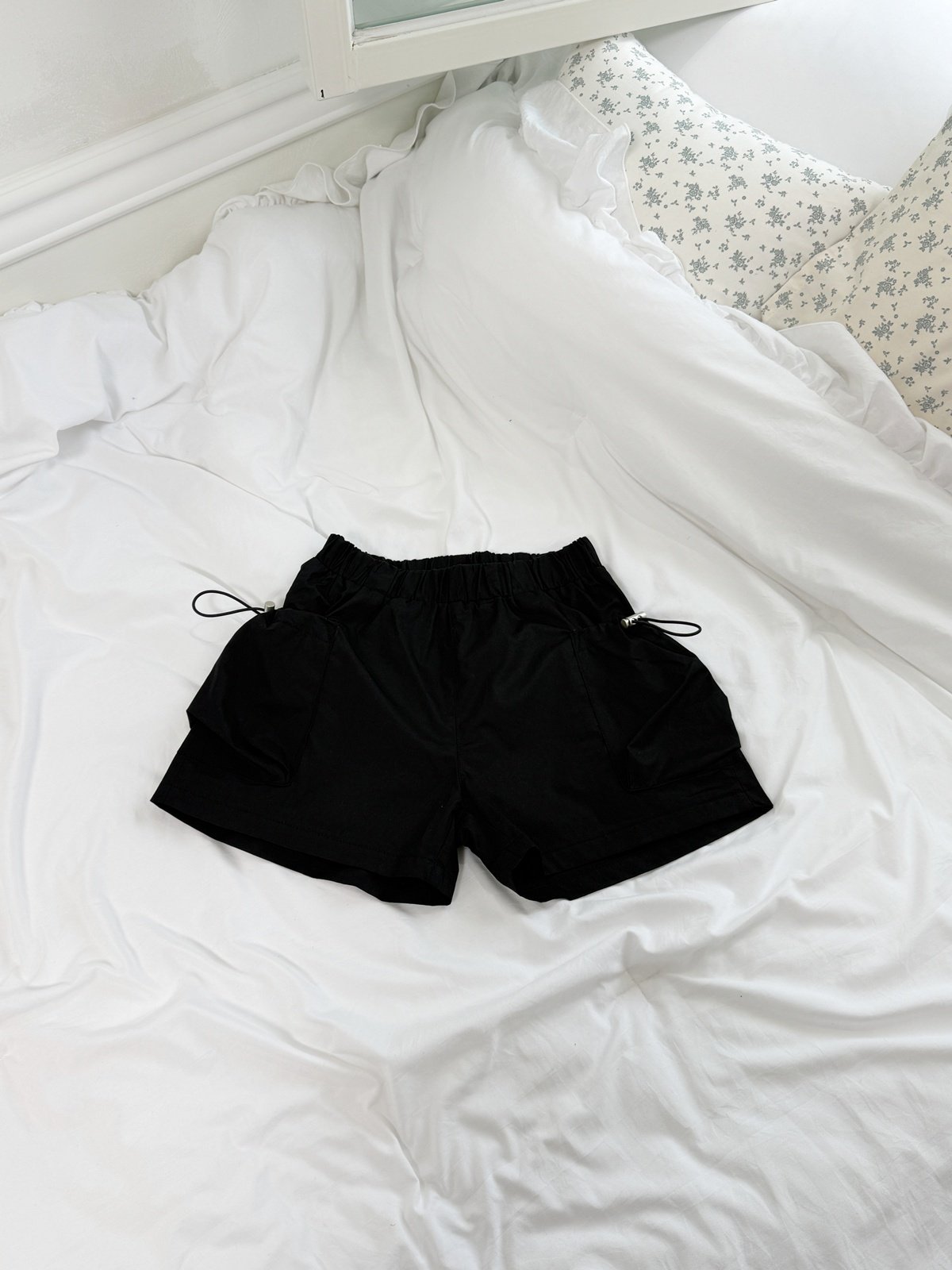 032409抽繩口袋短褲(兩色)