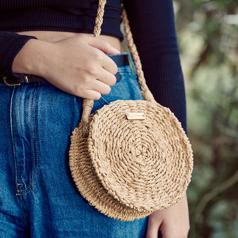 Oya Ocean 迷你草編側背包