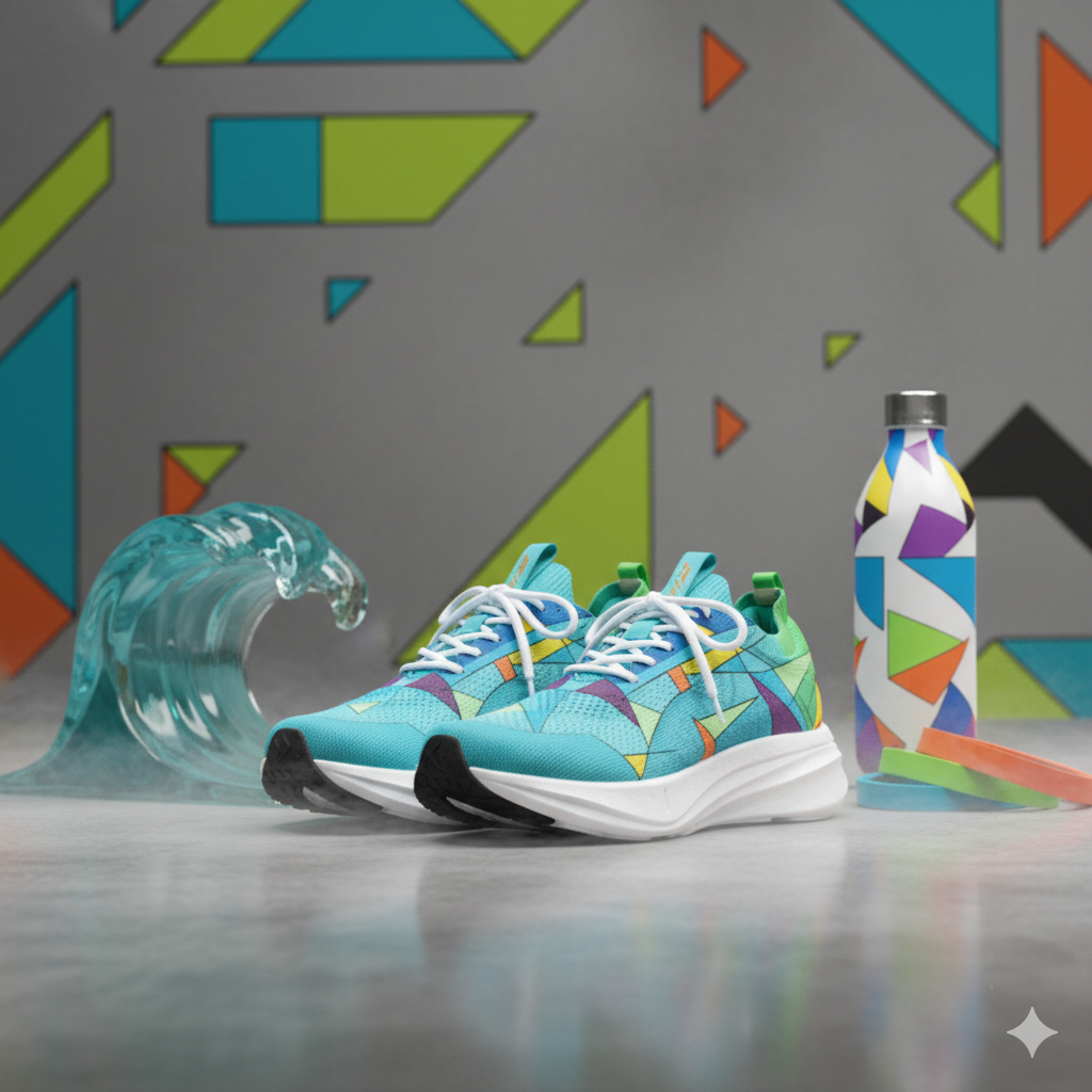 炫彩系列創意運動鞋-稜光霓虹